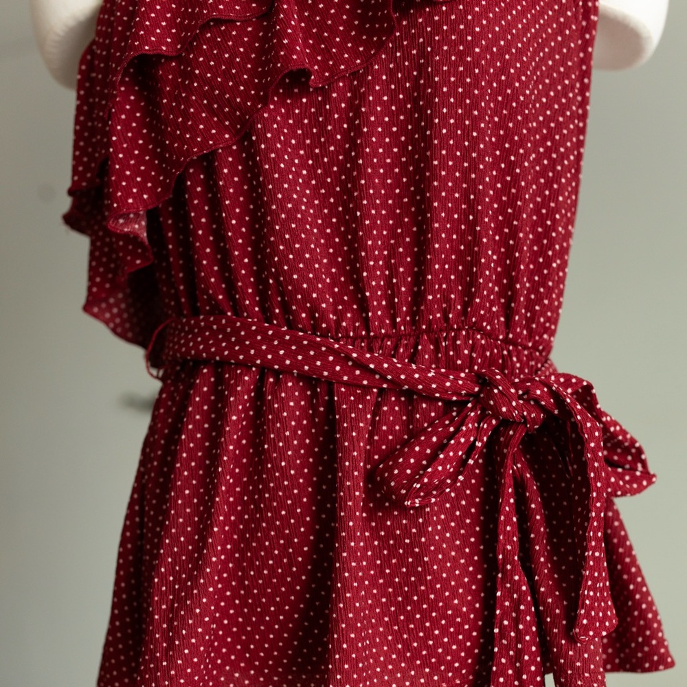 Maeve for Anthropologie Polka Dot Ruffle Top NWT - Picture 4 of 13